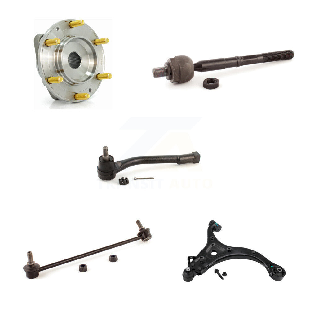 Hub Bearing Lower Control Arm Tie Rod Link Front Right Kit (5Pc) For Kia Sedona