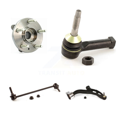 Hub Bearing Lower Arm Outer Tie Rod & Link Front Right Kit For 2009 Lincoln MKS