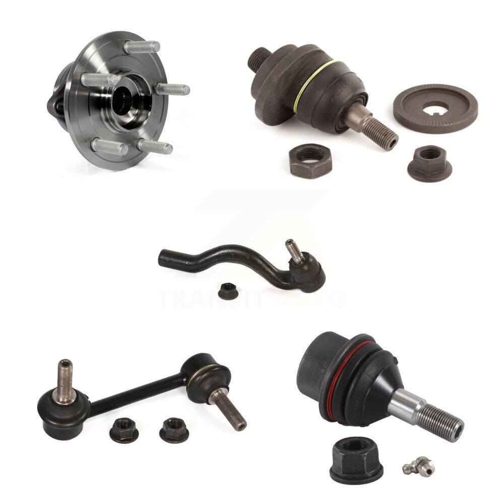 Bearing Upper Lower Ball Joint Outer Tie Rod Link Front Left Kit (5Pc) For Jeep