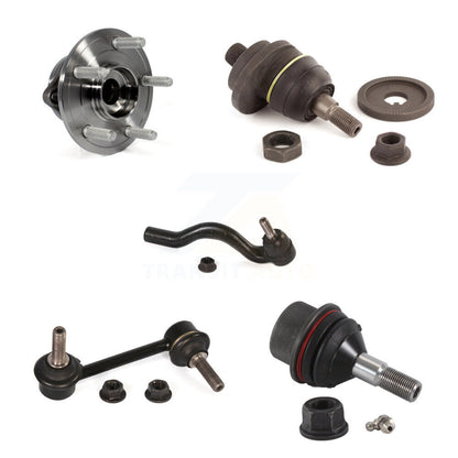 Bearing Upper Lower Ball Joint Outer Tie Rod Link Front Left Kit (5Pc) For Jeep