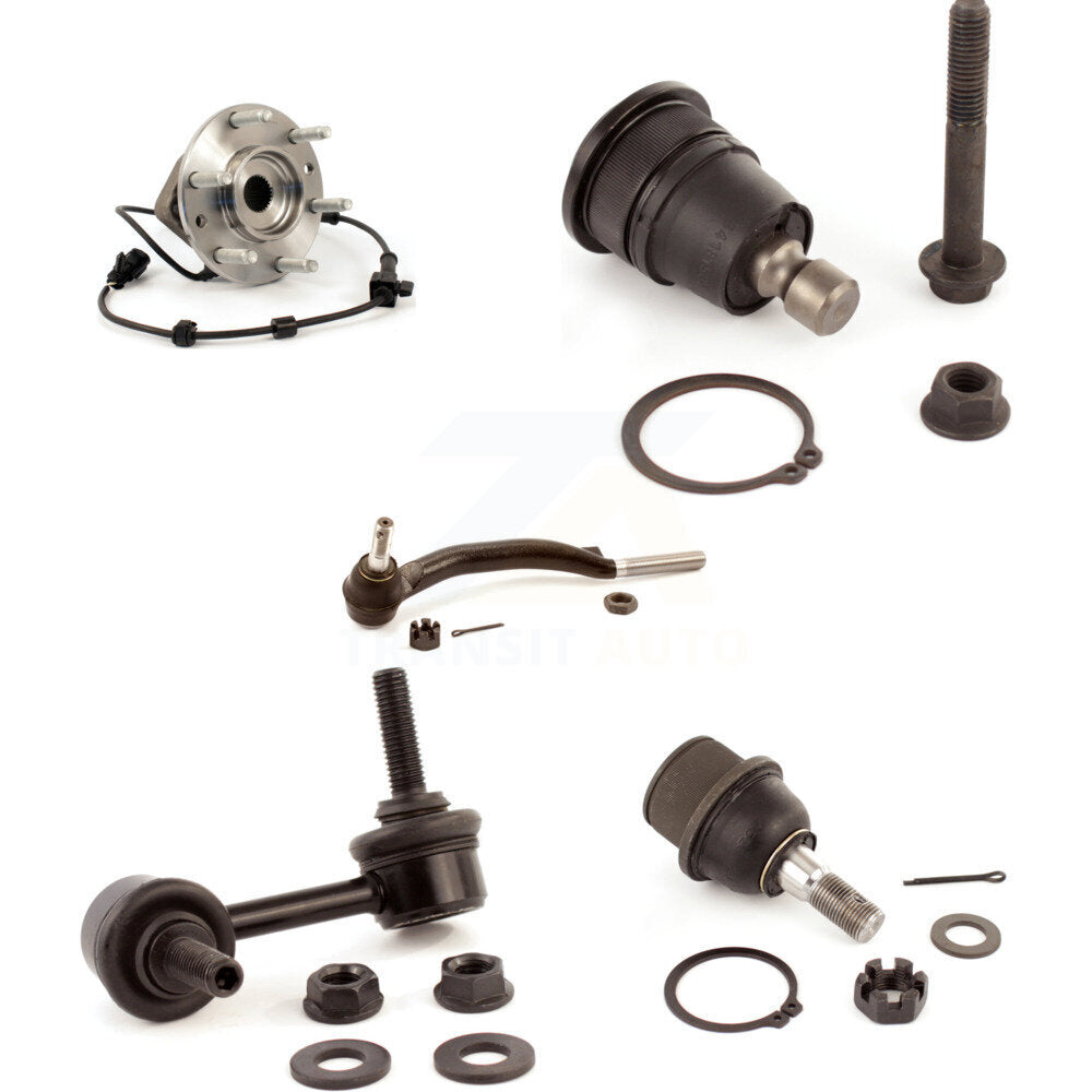 Bearing Upper Lower Ball Joint Outer Tie Rod & Link Front Left Kit (5Pc) For GMC