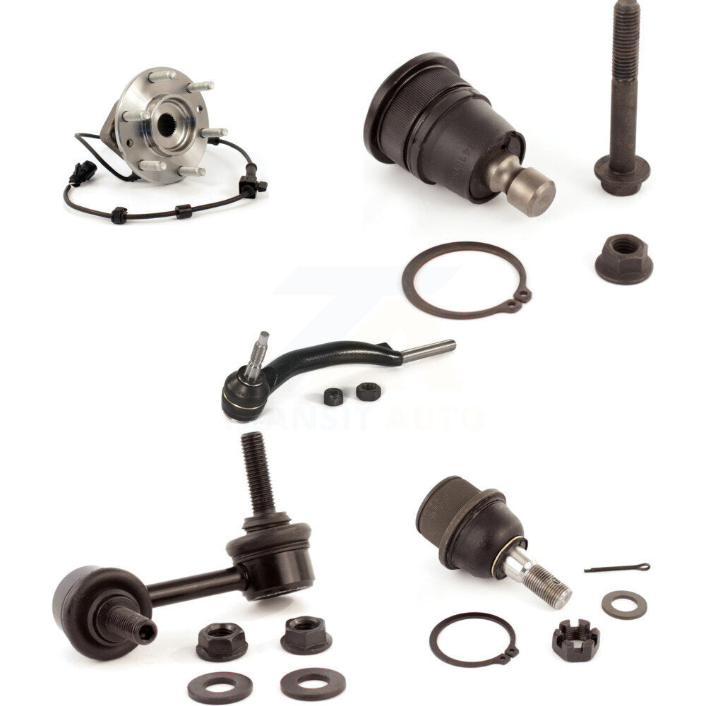 Bearing Upper Lower Ball Joint Outer Tie Rod & Link Front Left Kit (5Pc) For GMC