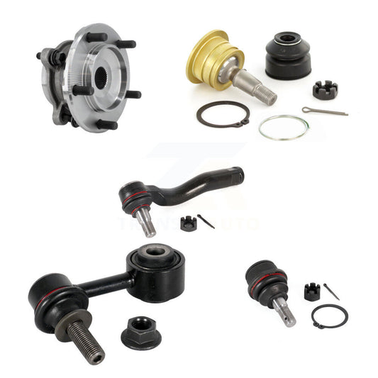Bearing Upper Lower Ball Joint Outer Tie Rod & Link Front Left Kit (5Pc) For 4WD