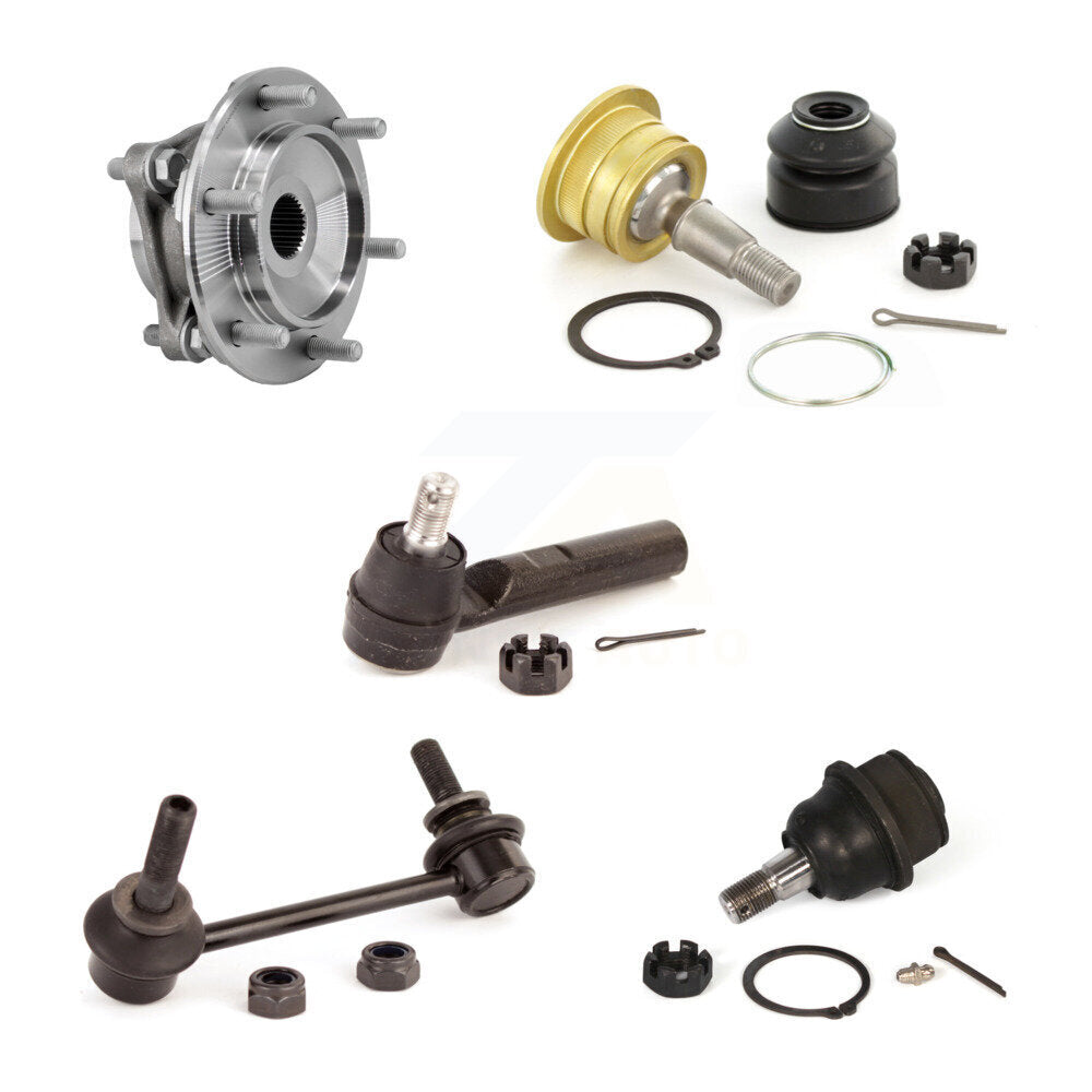 Bearing Upper Lower Ball Joint Outer Tie Rod & Link Front Left Kit (5Pc) For FJ