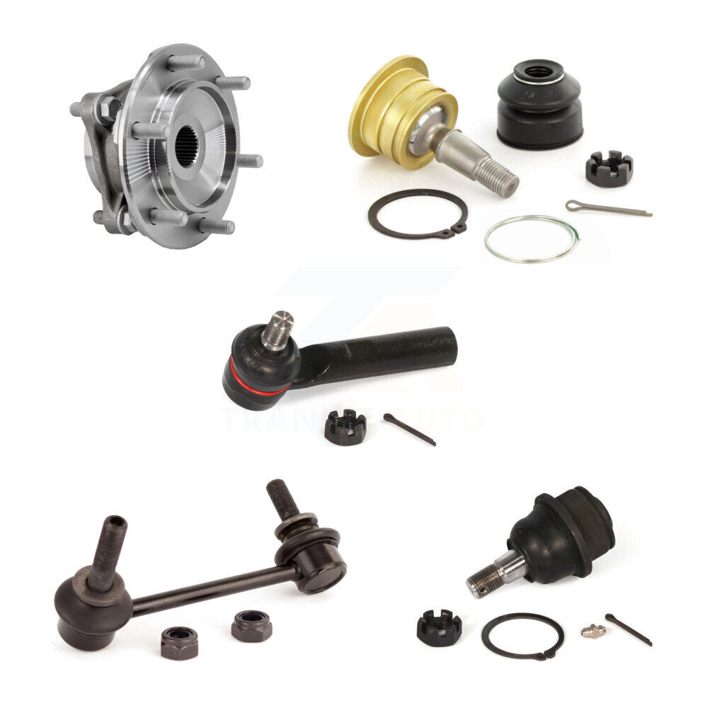 Bearing Upper Lower Ball Joint Outer Tie Rod & Link Front Left Kit (5Pc) For FJ
