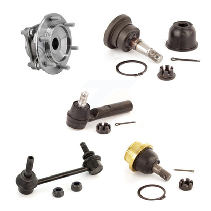 Bearing Upper Lower Ball Joint Outer Tie Rod & Sway Bar Link Front Left Kit For