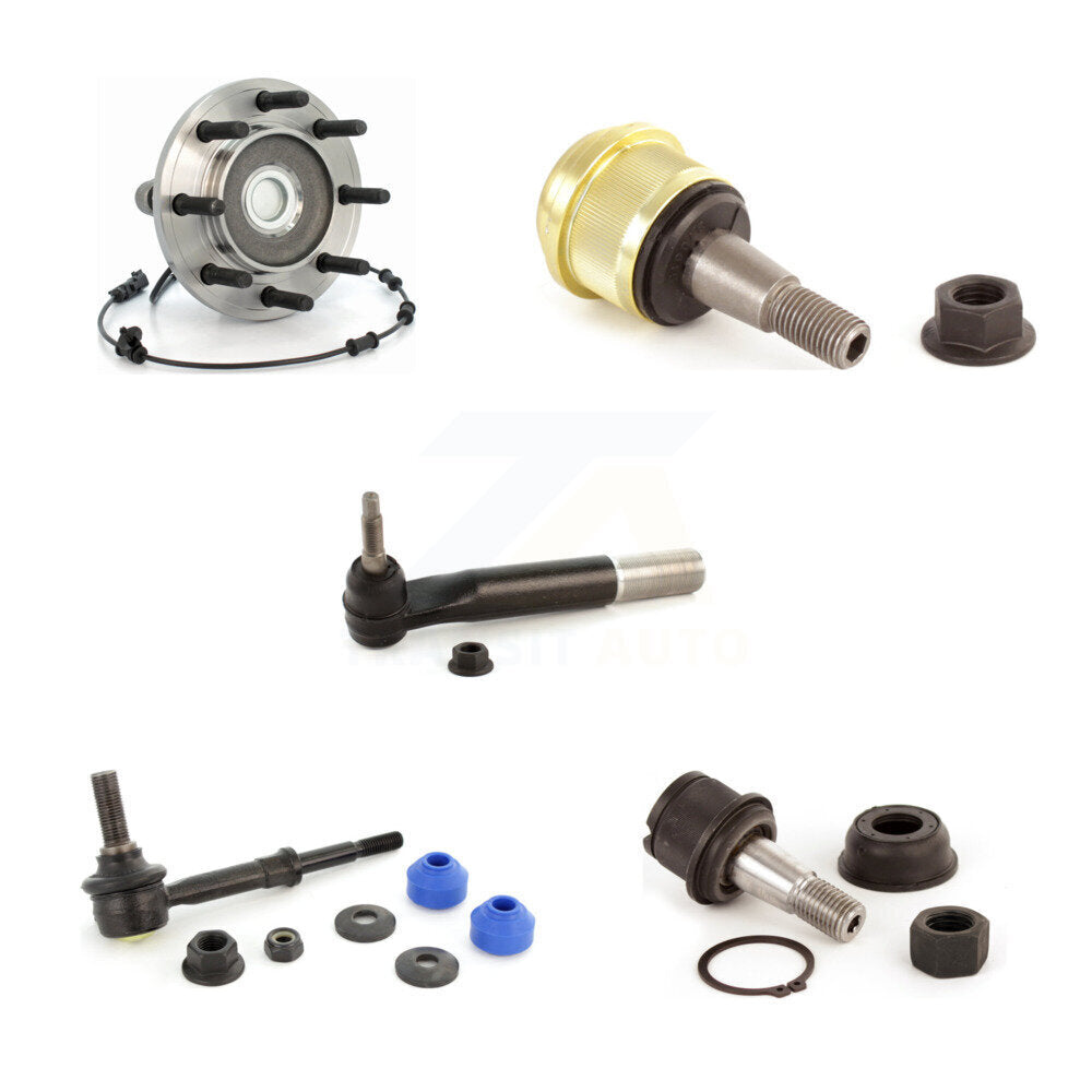 Bearing Upper Lower Ball Joint Outer Tie Rod & Sway Bar Link Front Left Kit For