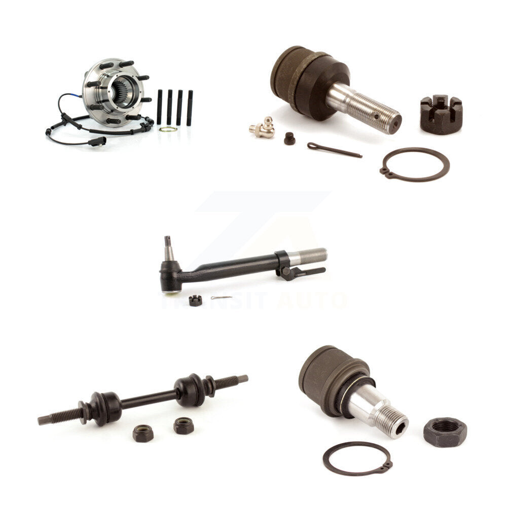 Bearing Upper Lower Ball Joint Outer Tie Rod & Sway Bar Link Front Left Kit For