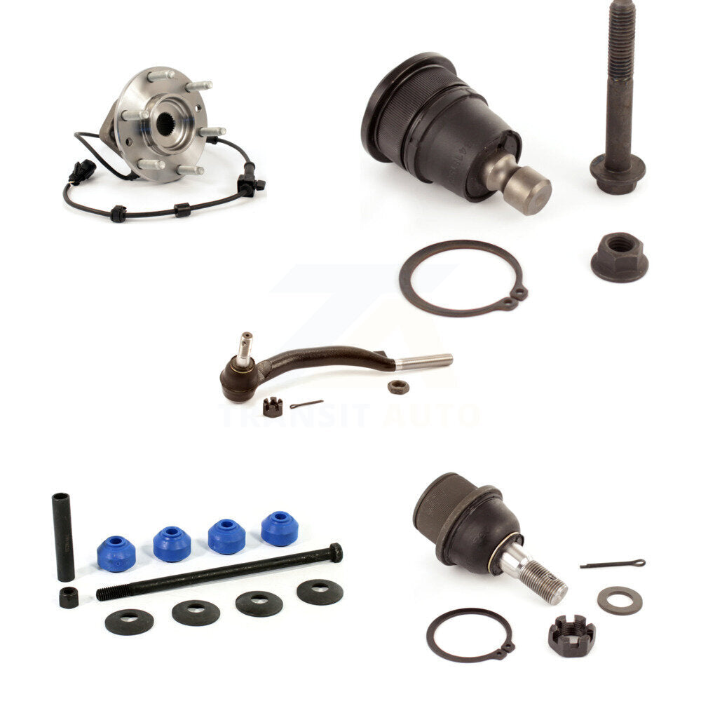 Bearing Upper Lower Ball Joint Outer Tie Rod & Link Front Left Kit (5Pc) For GMC