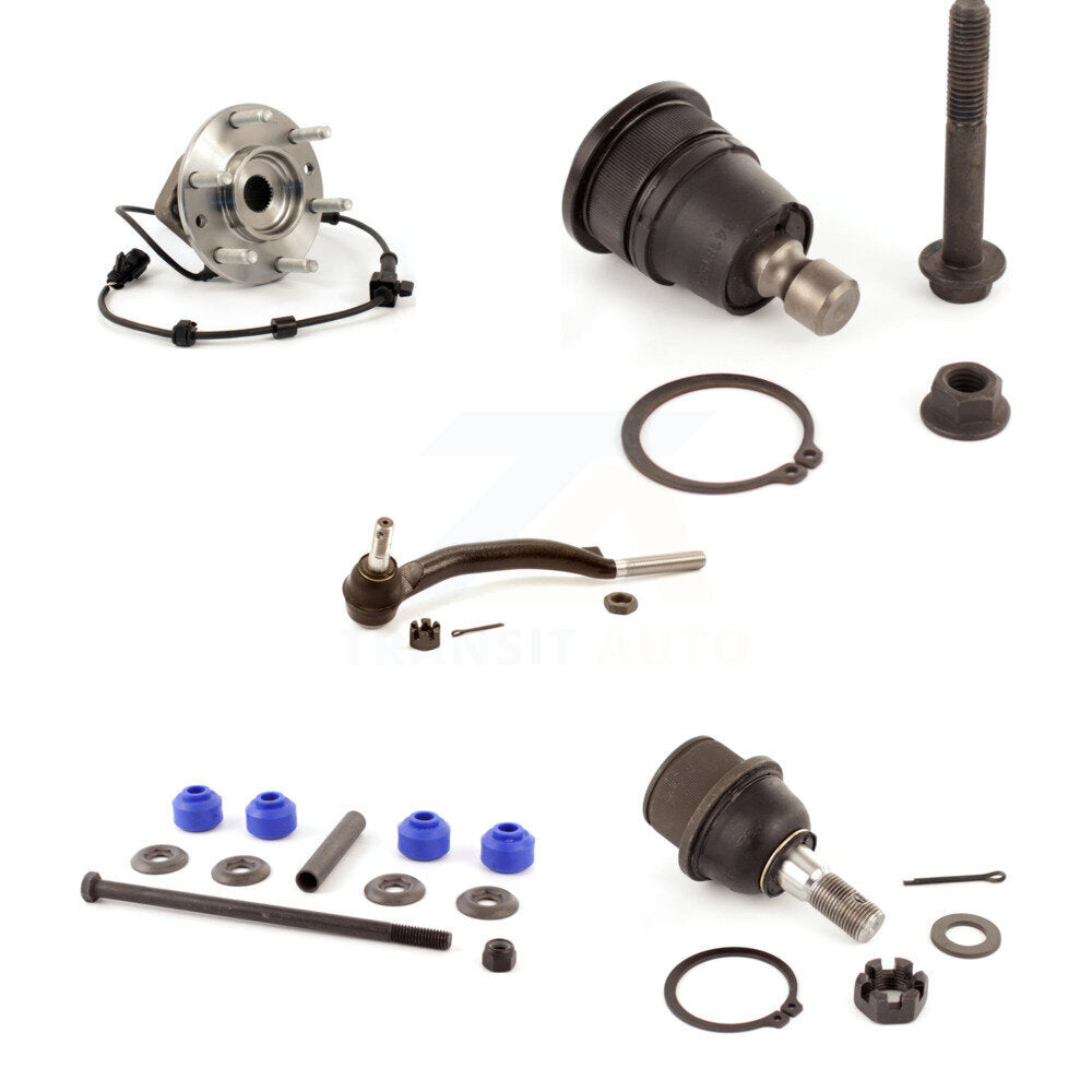 Bearing Upper Lower Ball Joint Outer Tie Rod & Link Front Left Kit (5Pc) For GMC