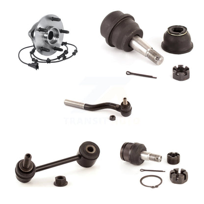 Bearing Upper Lower Ball Joint Outer Tie Rod Link Front Left Kit (5Pc) For Jeep