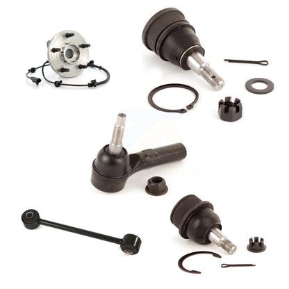 Bearing Upper Lower Ball Joint Outer Tie Rod Link Front Left Kit (5Pc) For Jeep