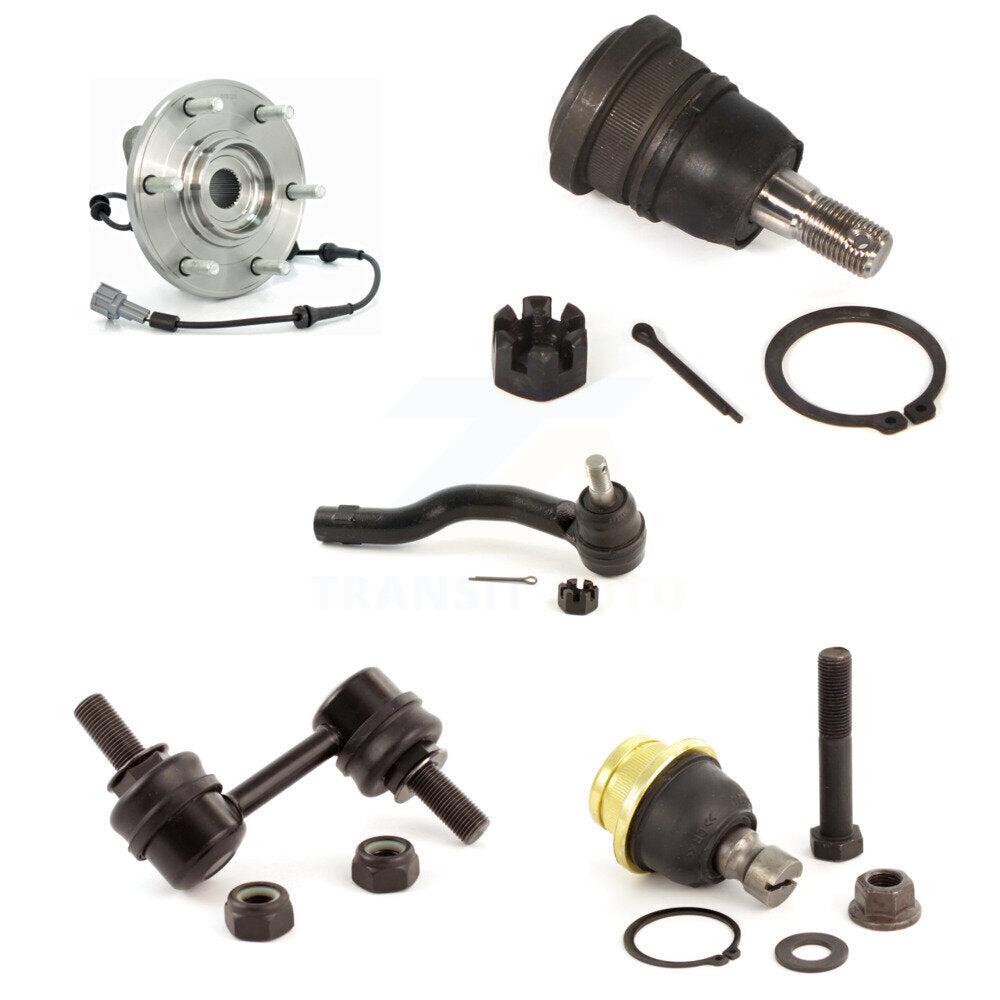 Bearing Upper Lower Ball Joint Outer Tie Rod Link Front Left Kit (5Pc) For TITAN