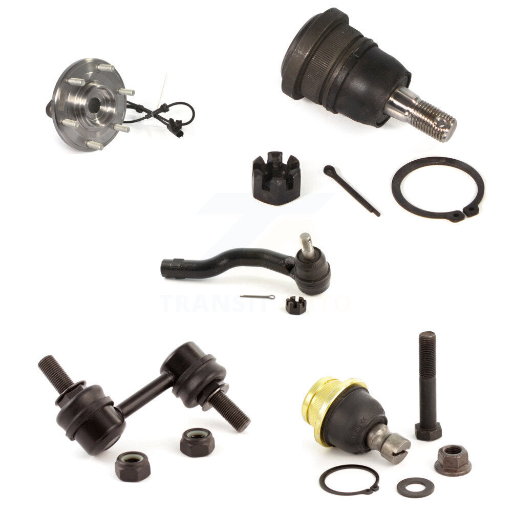 Bearing Upper Lower Ball Joint Outer Tie Rod Link Front Left Kit (5Pc) For TITAN