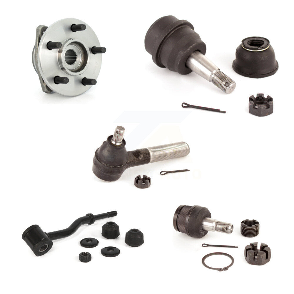 Bearing Upper Lower Ball Joint Outer Tie Rod Link Front Left Kit (5Pc) For Jeep