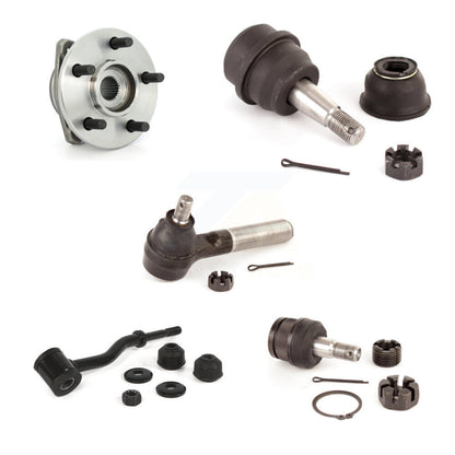 Bearing Upper Lower Ball Joint Outer Tie Rod Link Front Left Kit (5Pc) For Jeep