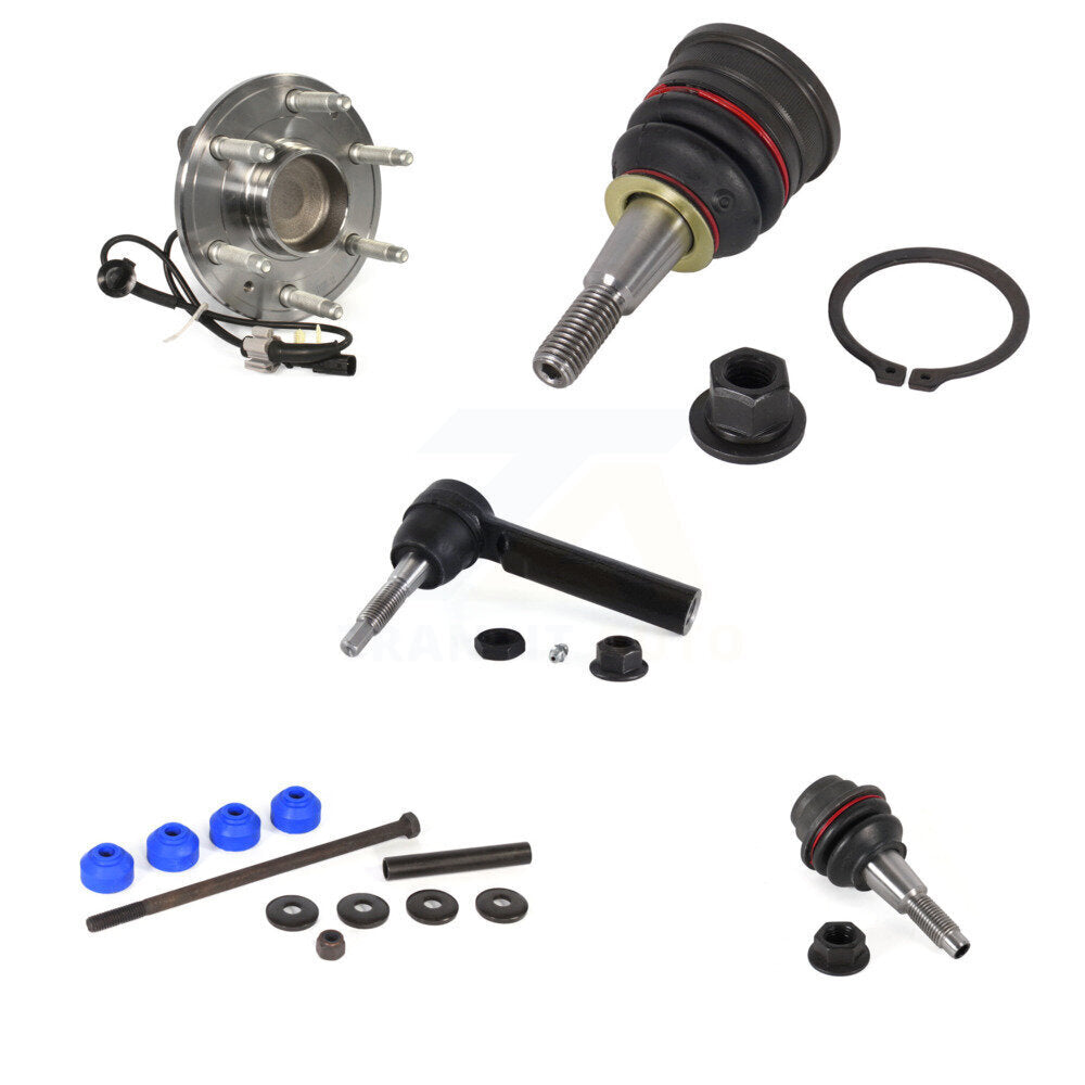 Bearing Upper Lower Ball Joint Outer Tie Rod Link Front Kit (5Pc) For Chevrolet