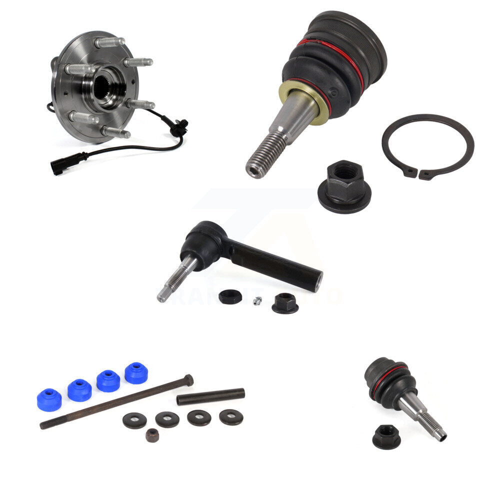 Bearing Upper Lower Ball Joint Outer Tie Rod Link Front Kit (5Pc) For GMC Sierra