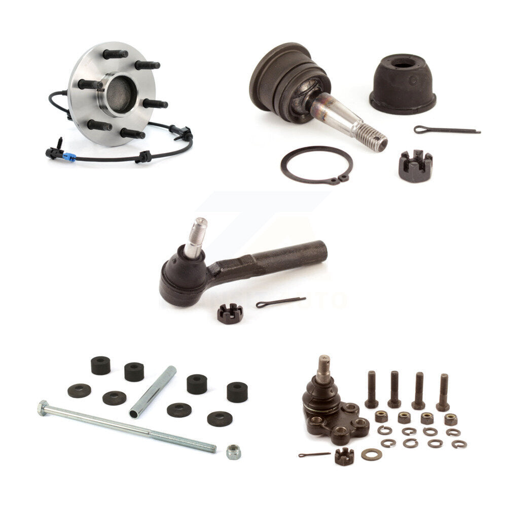 Bearing Upper Lower Ball Joint Outer Tie Rod Link Front Kit (5Pc) For Chevrolet