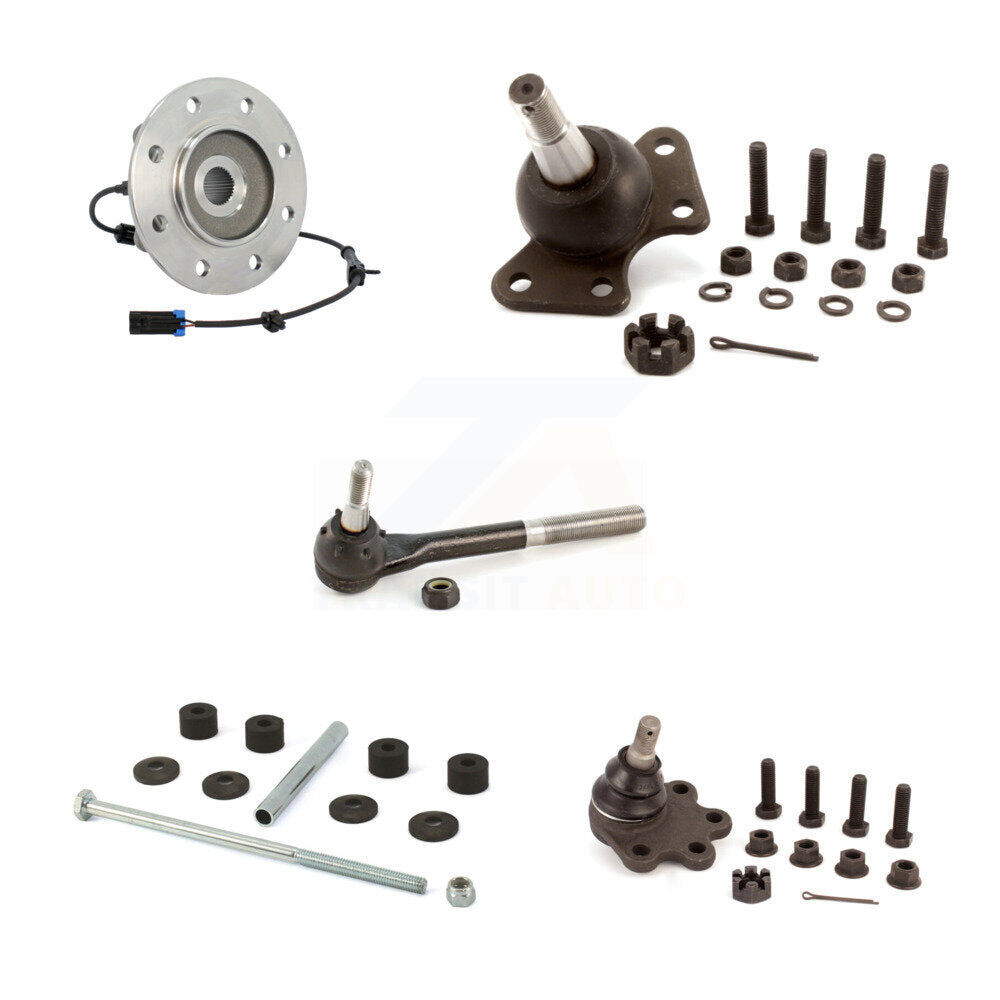 Bearing Upper Lower Ball Joint Outer Tie Rod Link Front Kit (5Pc) For K3500 GMC