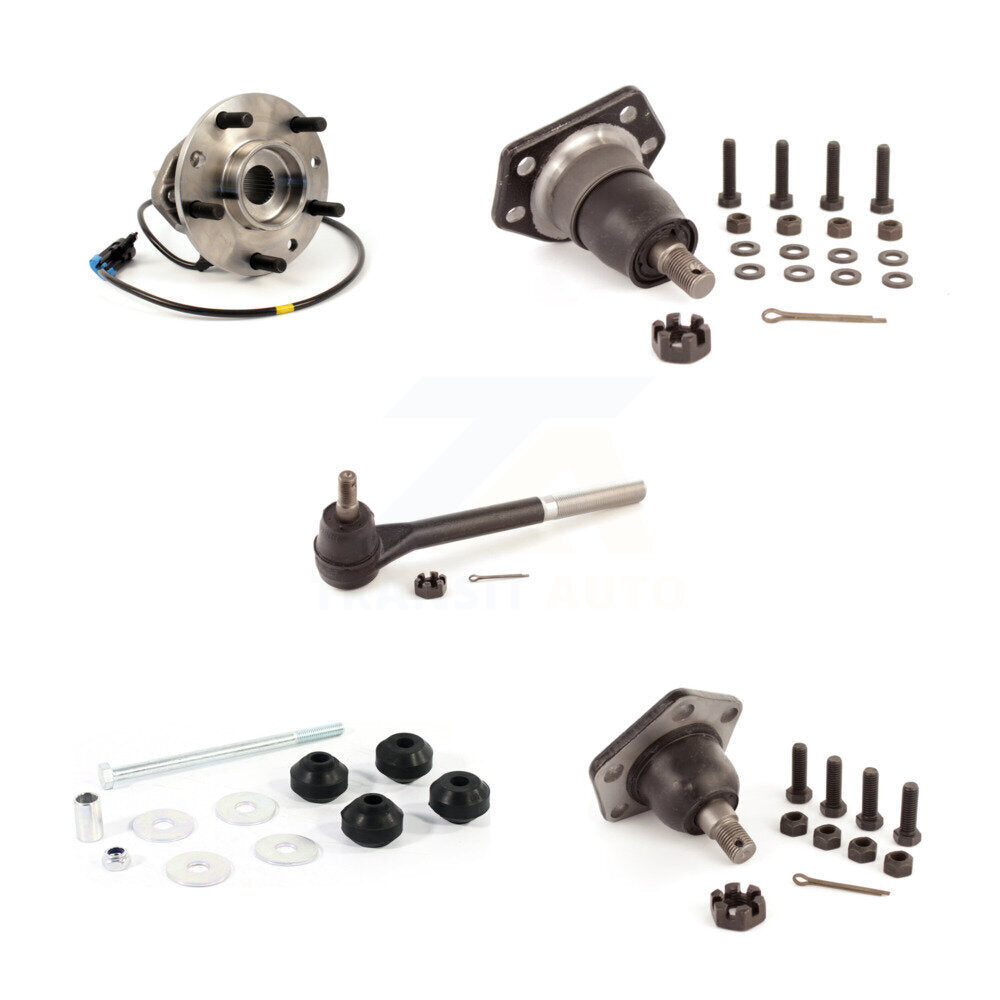 Bearing Upper Lower Ball Joint Outer Tie Rod Link Front Kit (5Pc) For Chevrolet