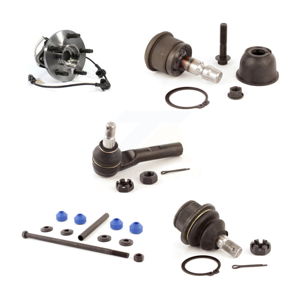 Bearing Upper Lower Ball Joint Outer Tie Rod Link Front Kit (5Pc) For Ford Mazda
