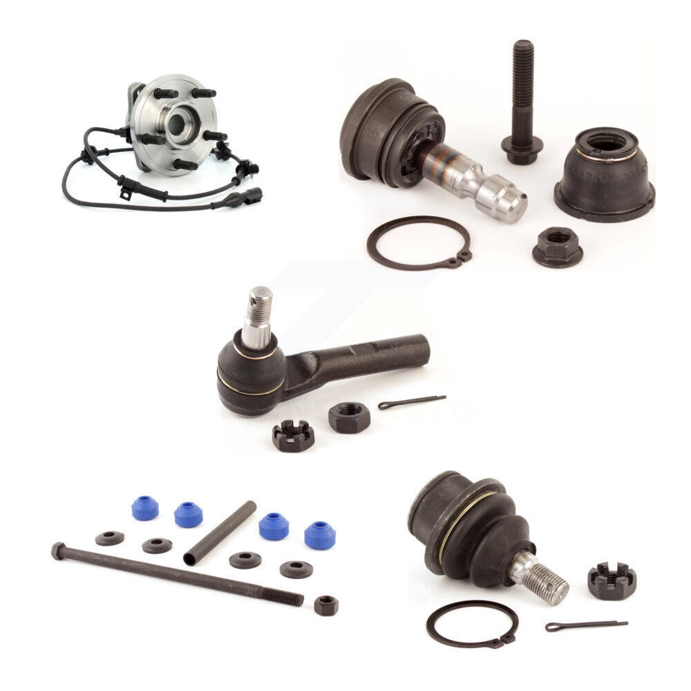 Bearing Upper Lower Ball Joint Outer Tie Rod Link Front Kit (5Pc) For Ford Mazda