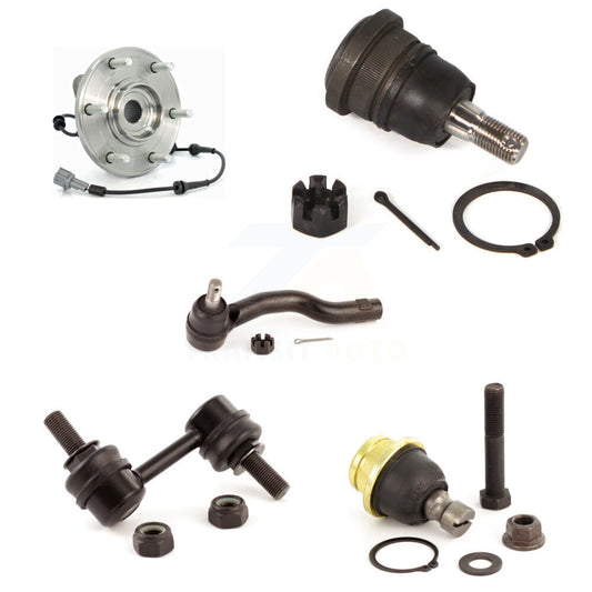 Bearing Upper Lower Ball Joint Outer Tie Rod Link Front Right Kit (5Pc) For QX56