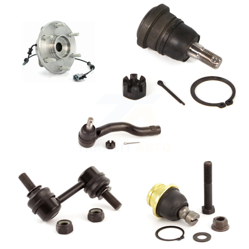 Bearing Upper Lower Ball Joint Outer Tie Rod Link Front Right Kit (5Pc) For QX56