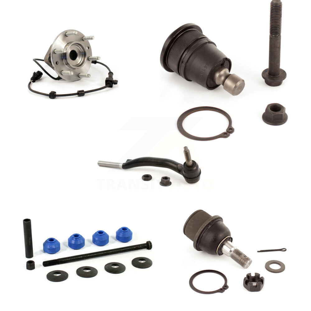 Bearing Upper Lower Ball Joint Outer Tie Rod Link Front Right Kit (5Pc) For GMC