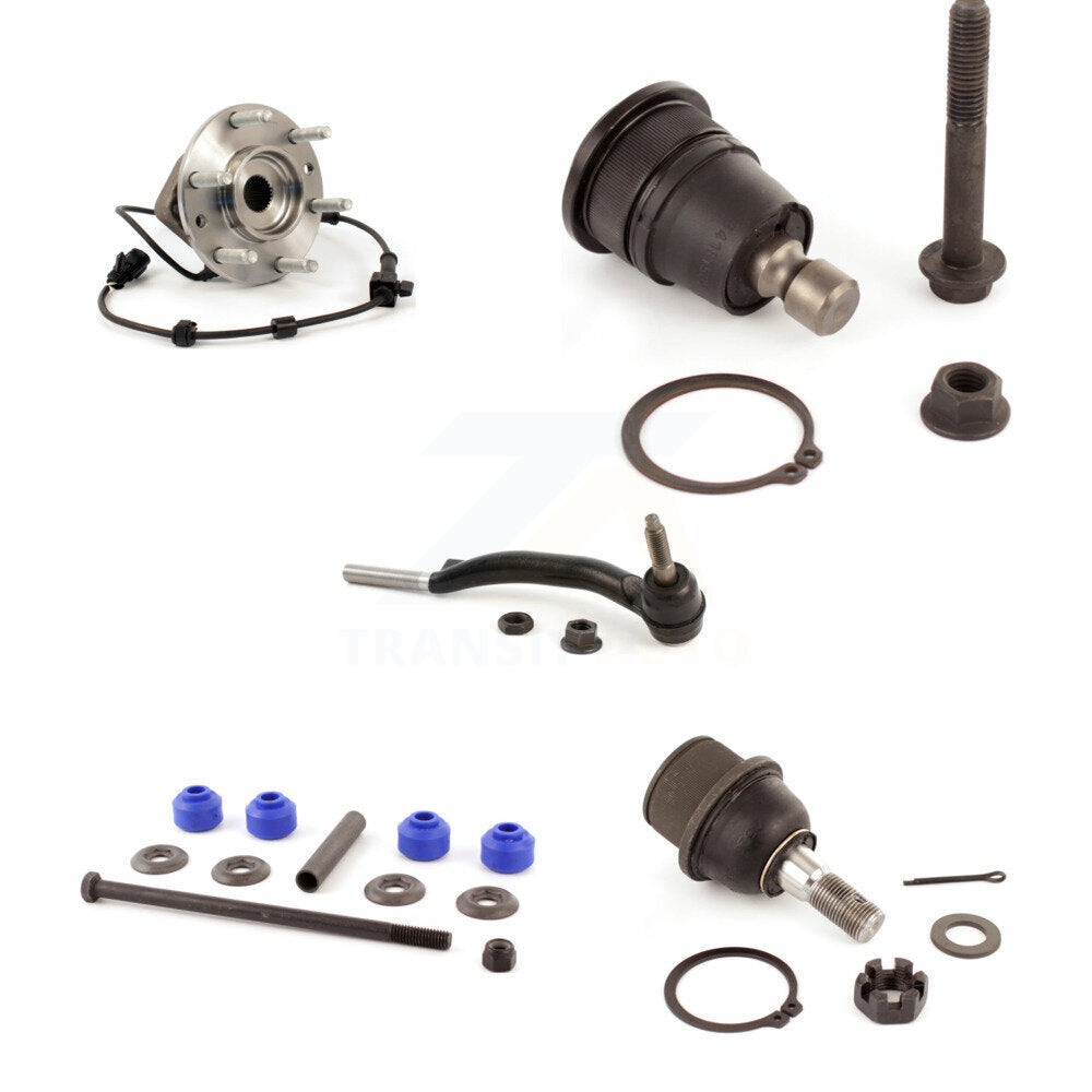 Bearing Upper Lower Ball Joint Outer Tie Rod Link Front Right Kit (5Pc) For GMC