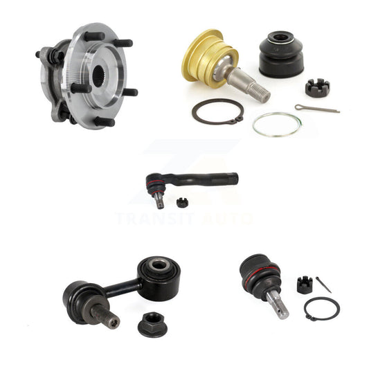 Bearing Upper Lower Ball Joint Outer Tie Rod Link Front Right Kit (5Pc) For 4WD
