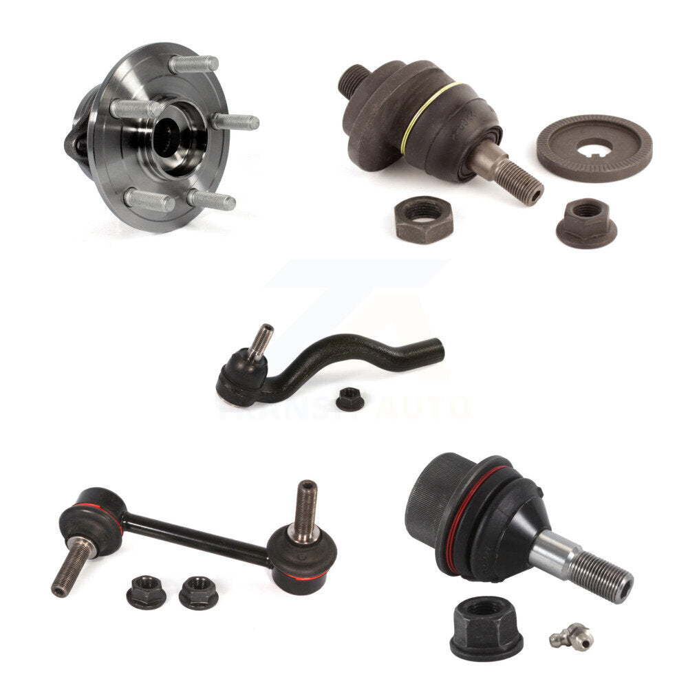 Bearing Upper Lower Ball Joint Outer Tie Rod Link Front Right Kit (5Pc) For Jeep