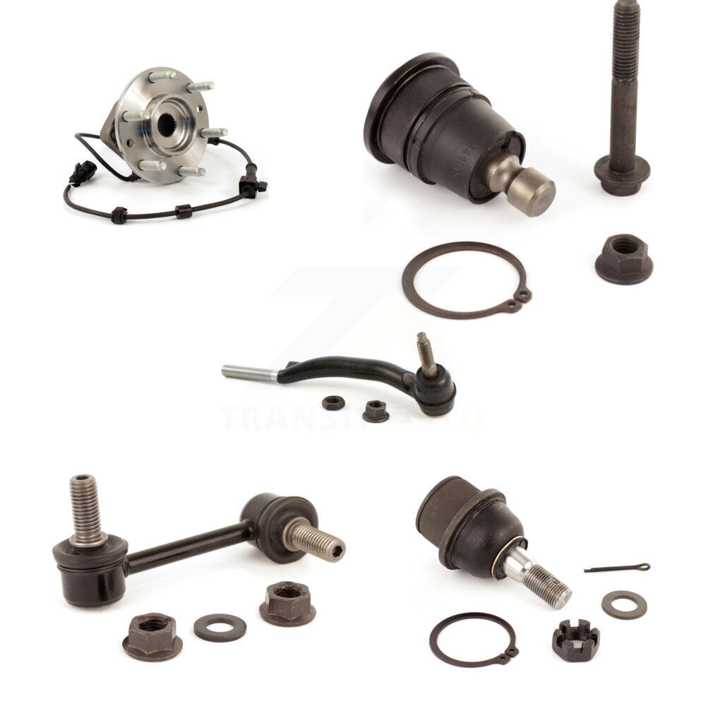 Bearing Upper Lower Ball Joint Outer Tie Rod Link Front Right Kit (5Pc) For GMC