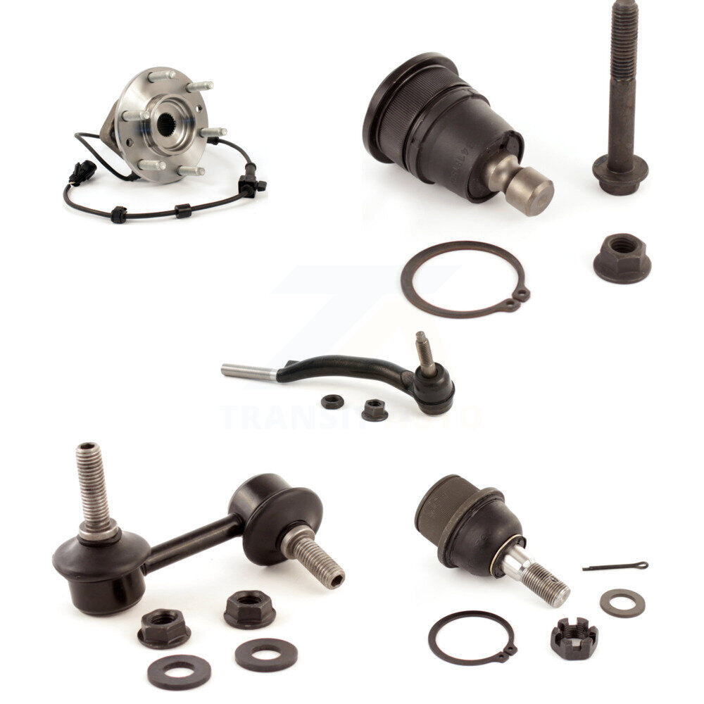 Bearing Upper Lower Ball Joint Outer Tie Rod Link Front Right Kit (5Pc) For GMC
