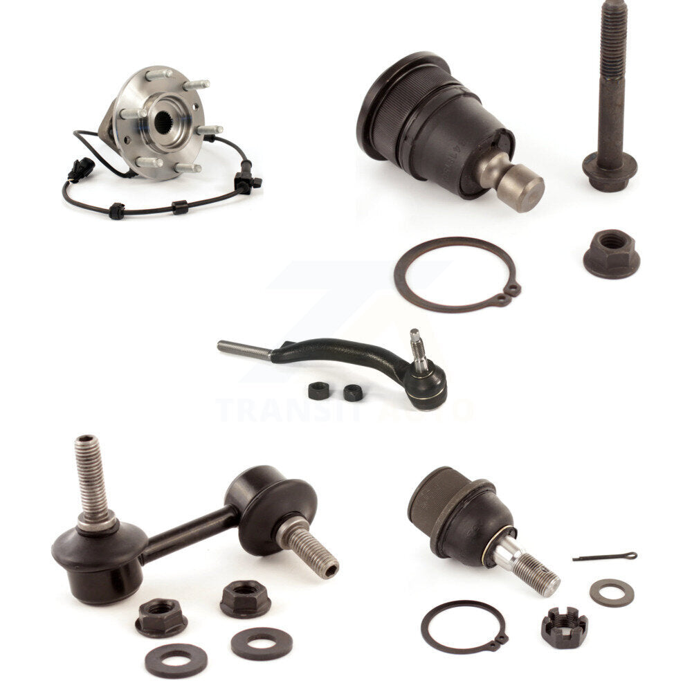 Bearing Upper Lower Ball Joint Outer Tie Rod Link Front Right Kit (5Pc) For GMC
