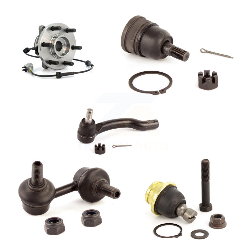 Bearing Upper Lower Ball Joint Outer Tie Rod Link Front Right Kit (5Pc) For 4WD