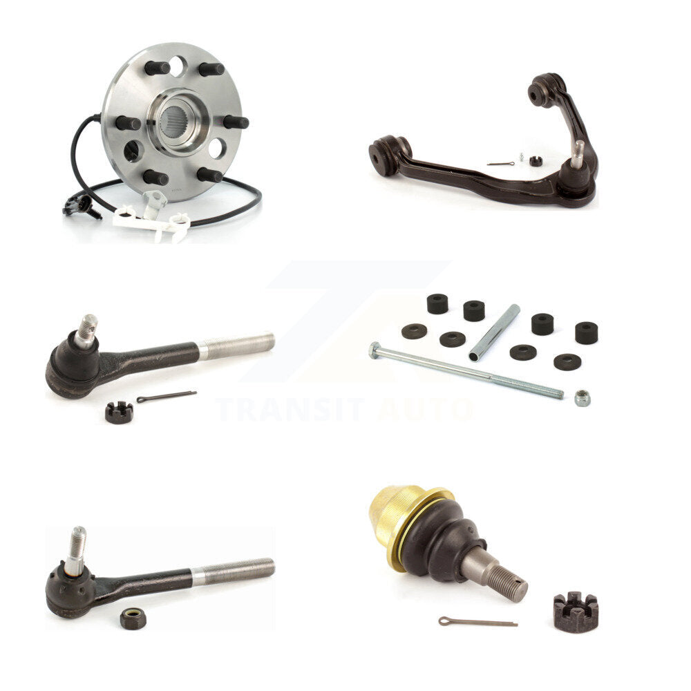 Bearing Upper Arm Lower Ball Joint Tie Rod & Link Front Kit (6Pc) For GMC Yukon