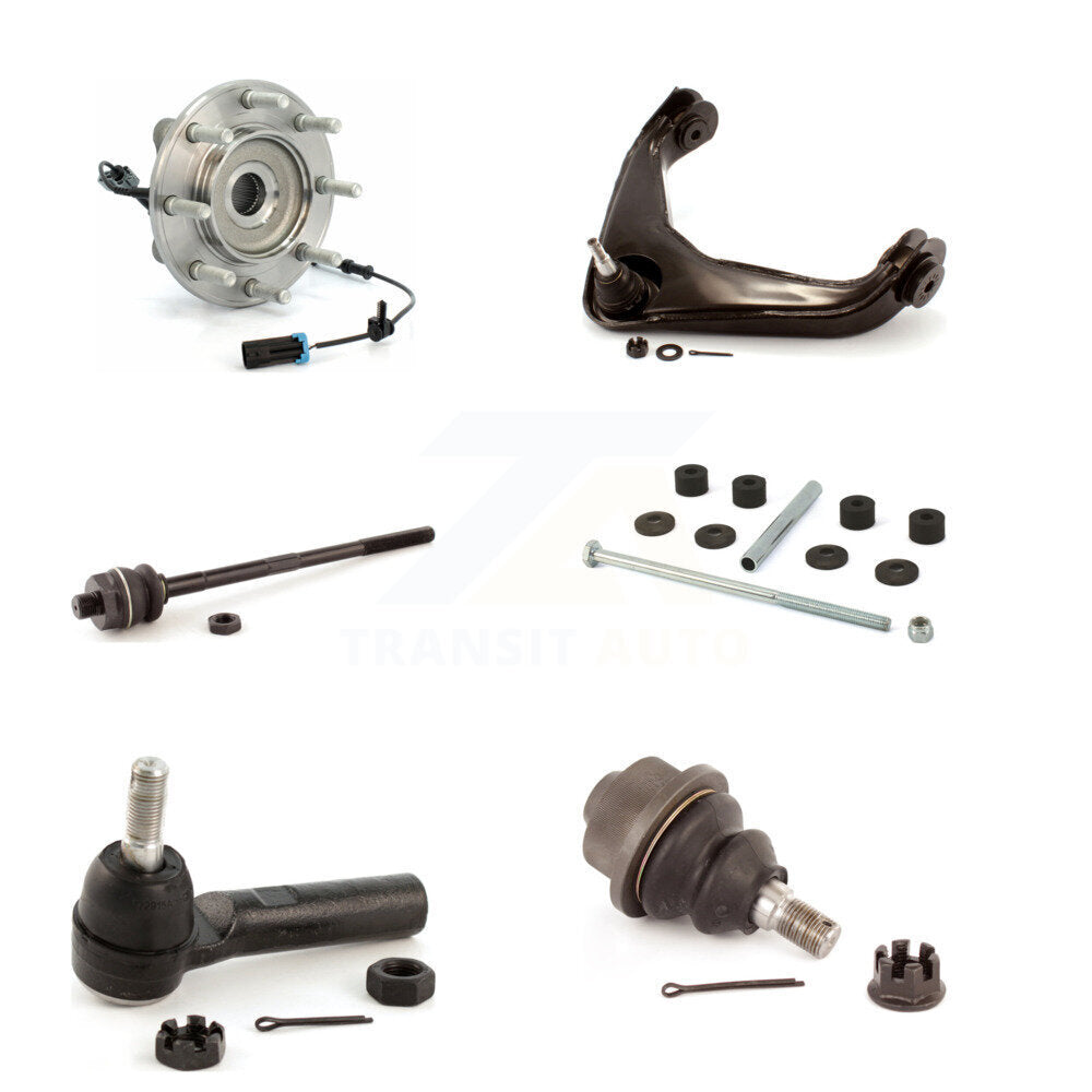Bearing Upper Arm Lower Ball Joint Tie Rod & Link Front Kit (6Pc) For GMC Sierra