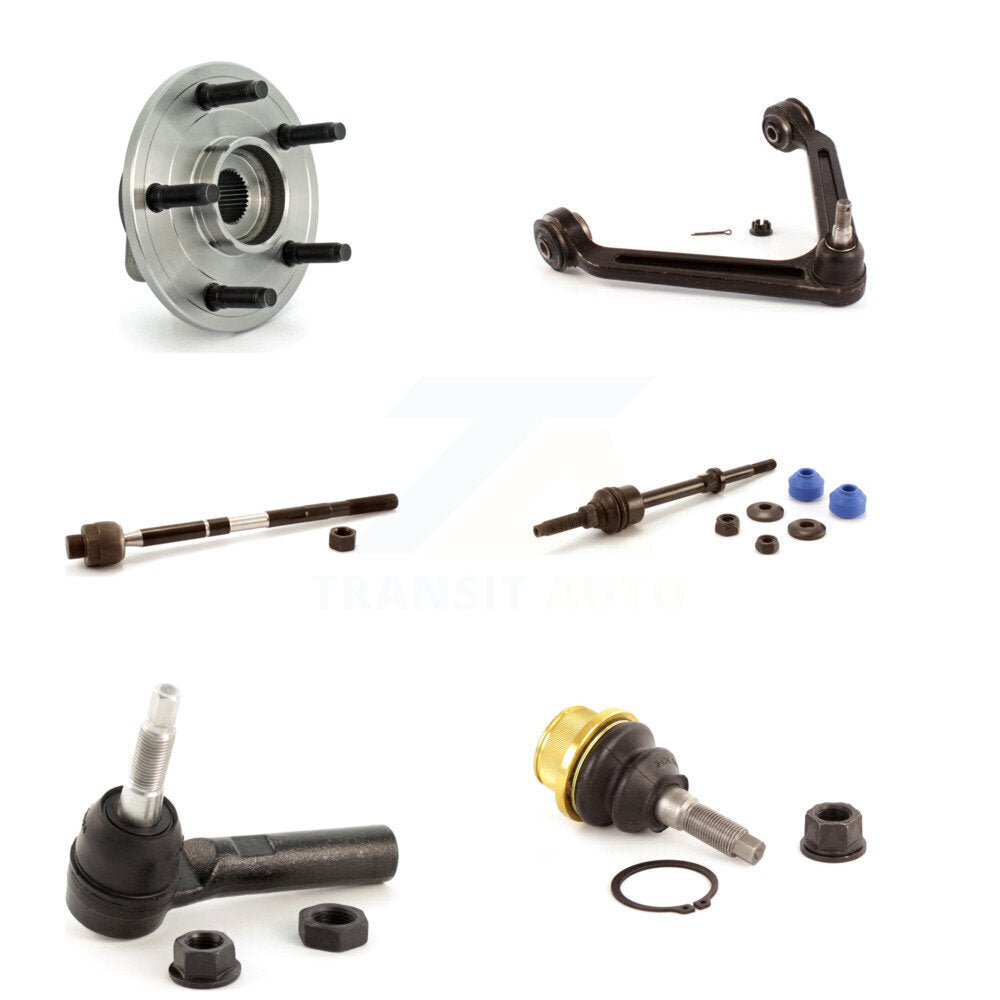 Hub Bearing Upper Arm Lower Ball Joint Tie Rod Link Front Kit For Dodge Ram 1500