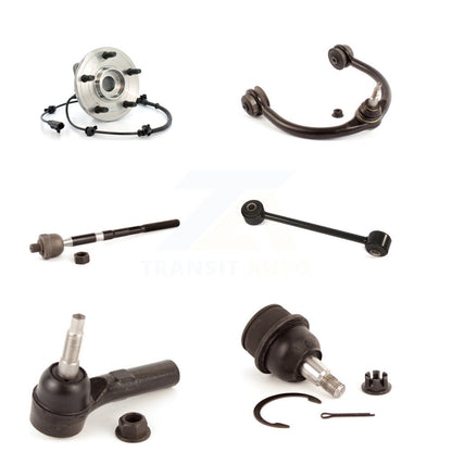 Bearing Upper Arm Lower Ball Joint Tie Rod & Link Front Left Kit (6Pc) For Jeep