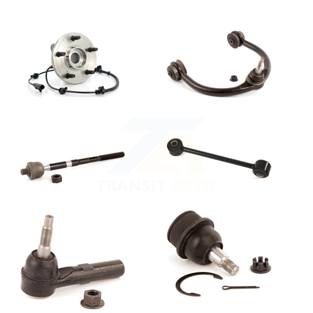 Bearing Upper Arm Lower Ball Joint Tie Rod & Link Front Right Kit (6Pc) For Jeep