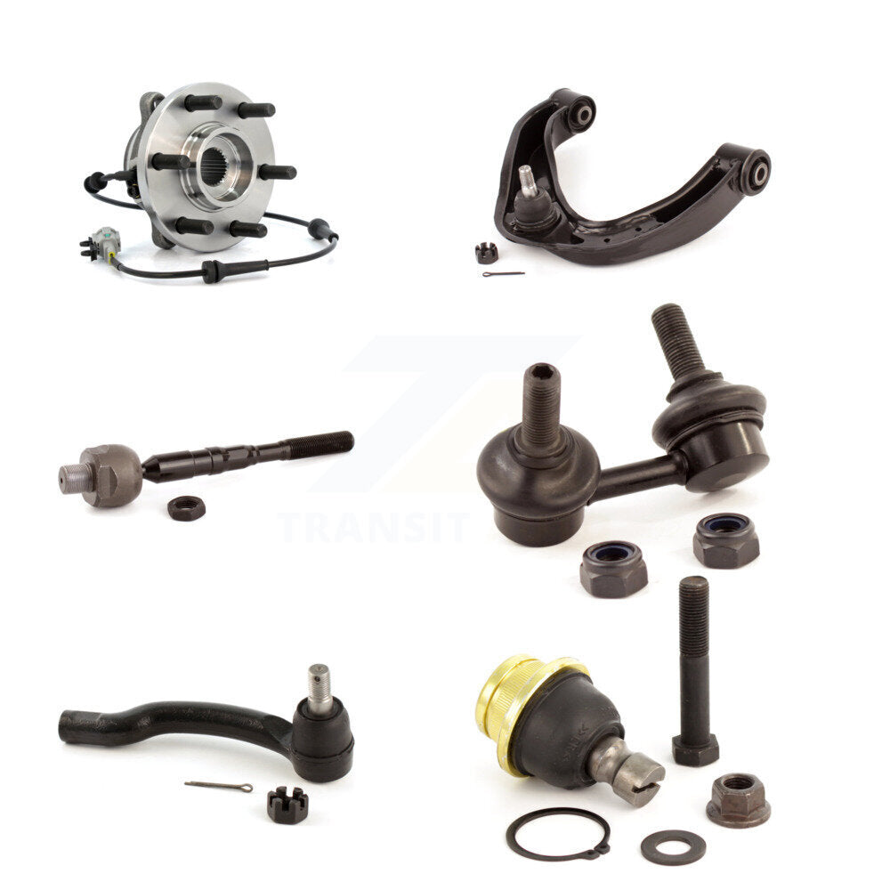 Bearing Upper Control Arm Lower Ball Joint Tie Rod & Link Front Left Kit For 4WD
