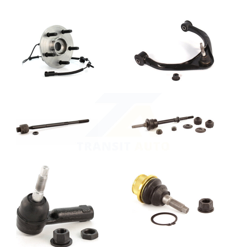 Hub Bearing Upper Control Arm Lower Ball Joint Tie Rod & Link Front Left Kit For