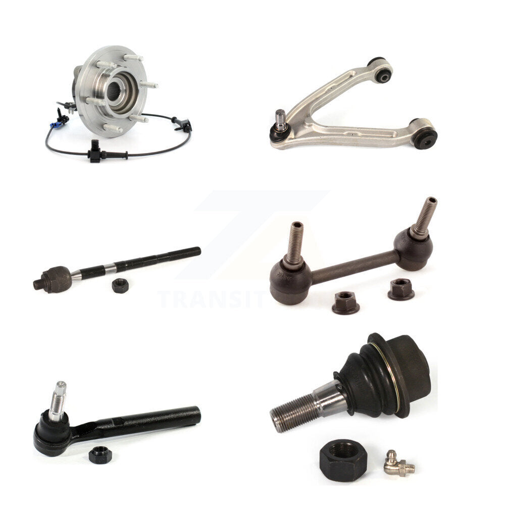 Hub Bearing Upper Arm Lower Ball Joint Tie Rod Link Front Left Kit For Hummer H3
