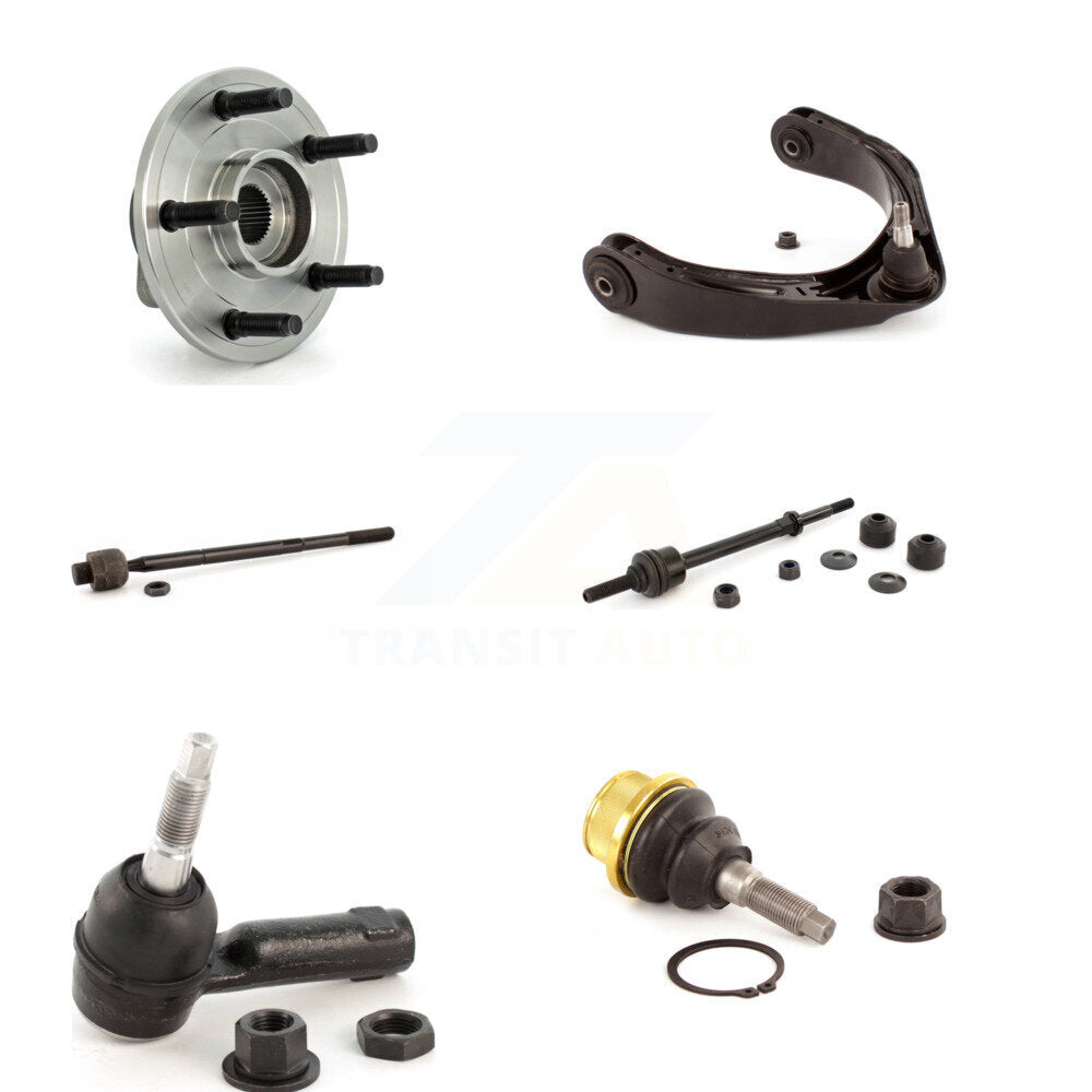 Hub Bearing Upper Control Arm Lower Ball Joint Tie Rod & Link Front Left Kit For
