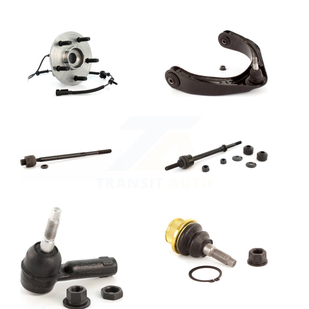 Hub Bearing Upper Control Arm Lower Ball Joint Tie Rod & Link Front Left Kit For