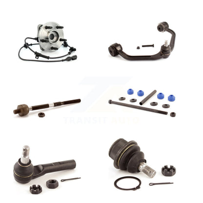 Bearing Upper Arm Lower Ball Joint Tie Rod & Link Front Left Kit (6Pc) For Ford