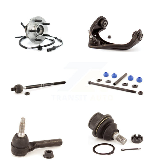 Bearing Upper Arm Lower Ball Joint Tie Rod & Link Front Left Kit (6Pc) For Ford