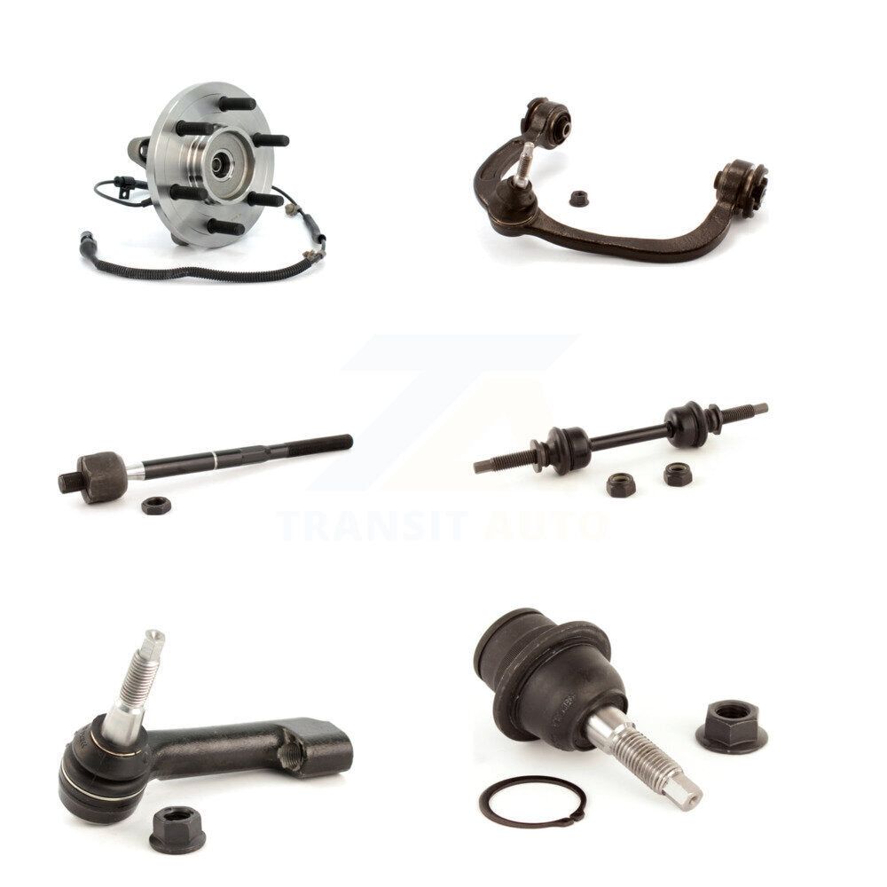 Hub Bearing Upper Control Arm Lower Ball Joint Tie Rod & Link Front Left Kit For